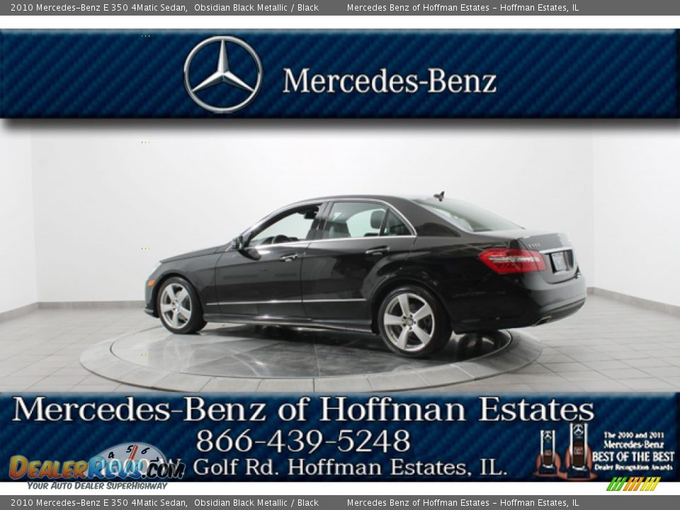 2010 Mercedes-Benz E 350 4Matic Sedan Obsidian Black Metallic / Black Photo #5