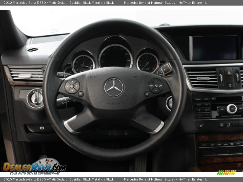 2010 Mercedes-Benz E 350 4Matic Sedan Obsidian Black Metallic / Black Photo #7