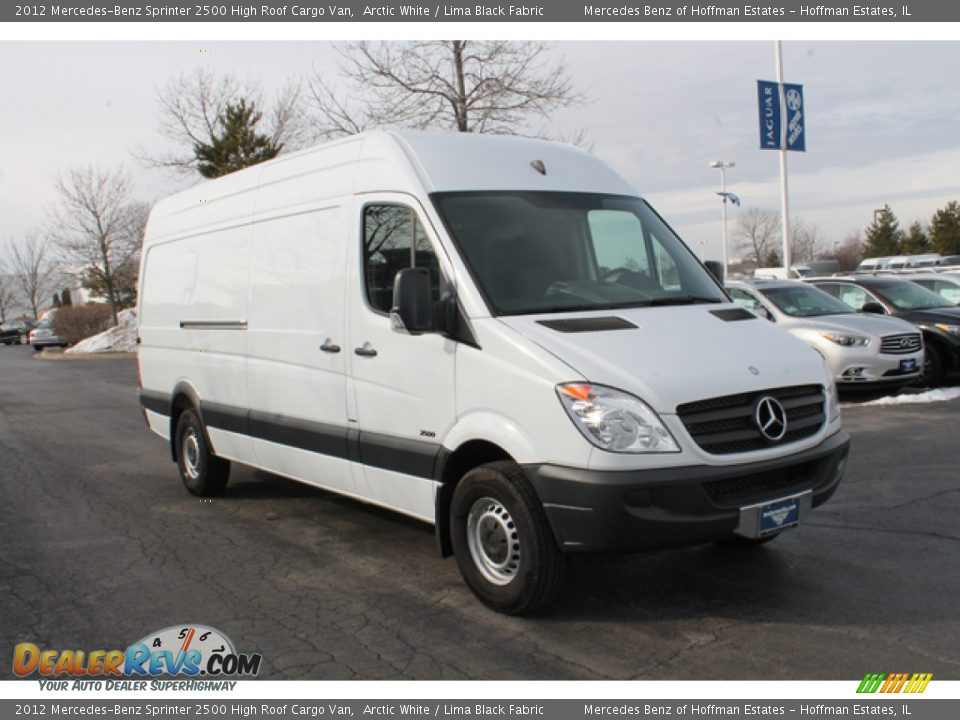 2012 Mercedes-Benz Sprinter 2500 High Roof Cargo Van Arctic White / Lima Black Fabric Photo #1