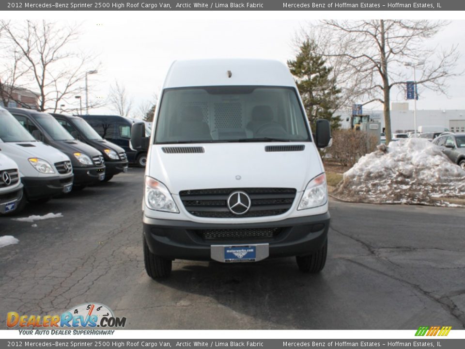 2012 Mercedes-Benz Sprinter 2500 High Roof Cargo Van Arctic White / Lima Black Fabric Photo #2