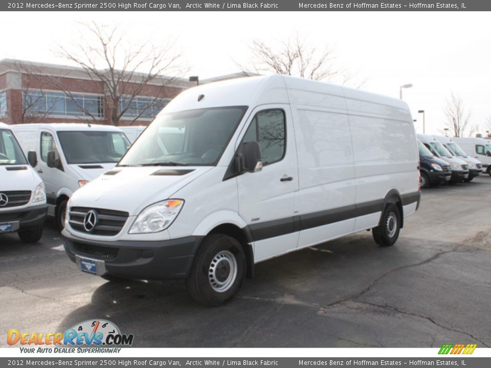 2012 Mercedes-Benz Sprinter 2500 High Roof Cargo Van Arctic White / Lima Black Fabric Photo #3