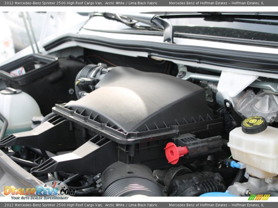 2012 Mercedes-Benz Sprinter 2500 High Roof Cargo Van Arctic White / Lima Black Fabric Photo #10