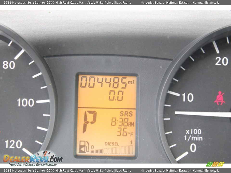 2012 Mercedes-Benz Sprinter 2500 High Roof Cargo Van Arctic White / Lima Black Fabric Photo #11