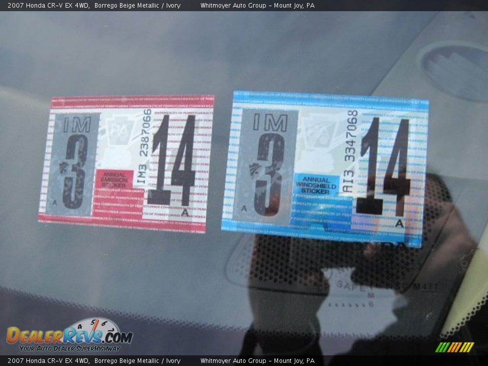 2007 Honda CR-V EX 4WD Borrego Beige Metallic / Ivory Photo #9