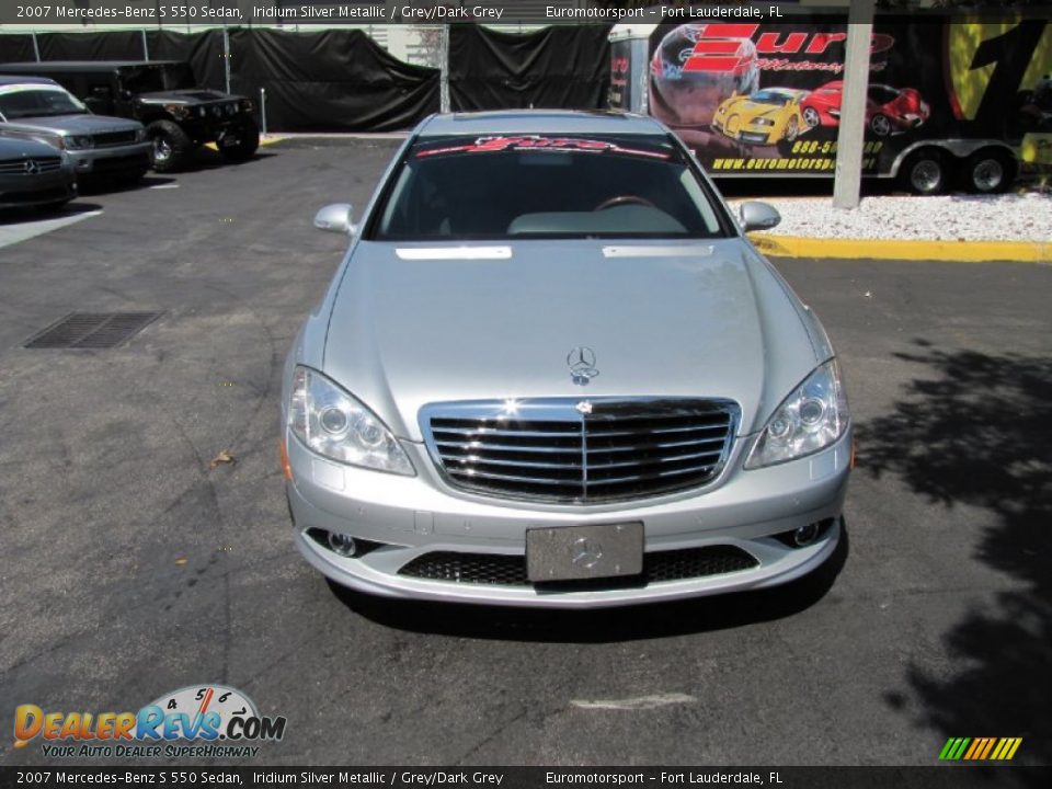 2007 Mercedes-Benz S 550 Sedan Iridium Silver Metallic / Grey/Dark Grey Photo #4