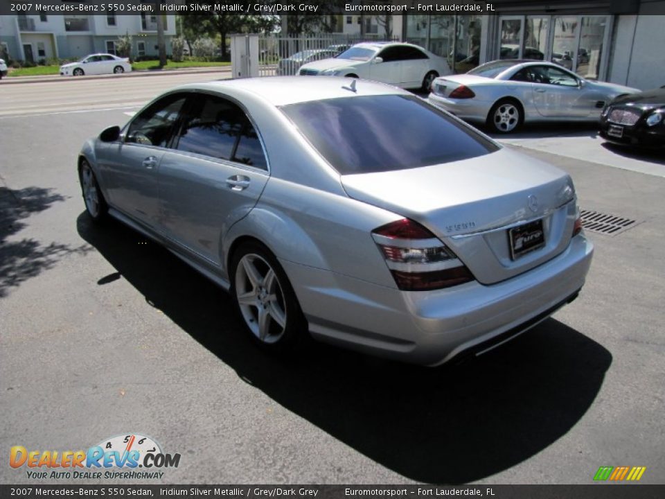 2007 Mercedes-Benz S 550 Sedan Iridium Silver Metallic / Grey/Dark Grey Photo #13