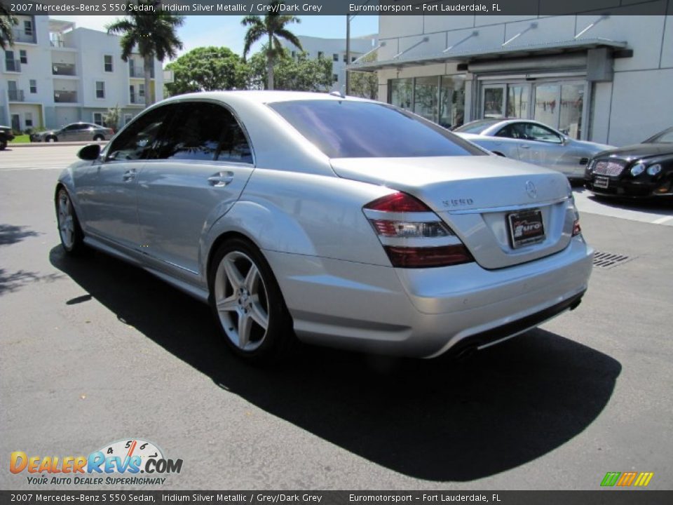 2007 Mercedes-Benz S 550 Sedan Iridium Silver Metallic / Grey/Dark Grey Photo #14