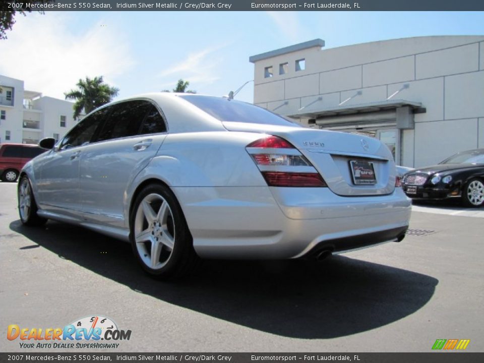 2007 Mercedes-Benz S 550 Sedan Iridium Silver Metallic / Grey/Dark Grey Photo #15