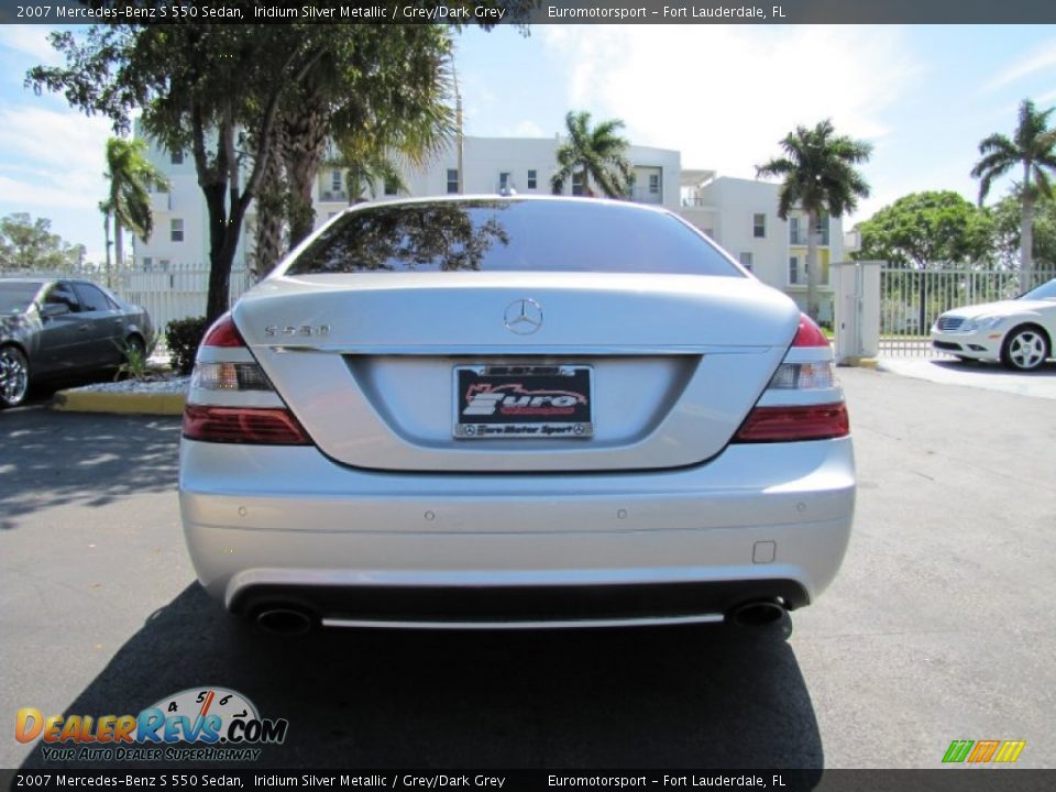 2007 Mercedes-Benz S 550 Sedan Iridium Silver Metallic / Grey/Dark Grey Photo #17
