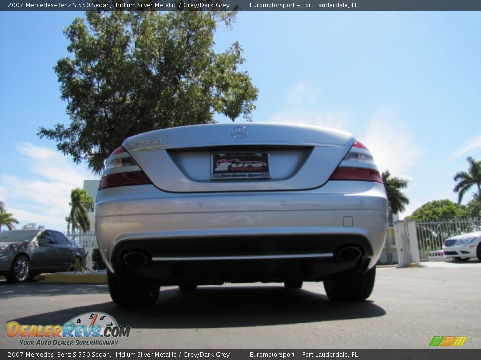 2007 Mercedes-Benz S 550 Sedan Iridium Silver Metallic / Grey/Dark Grey Photo #18