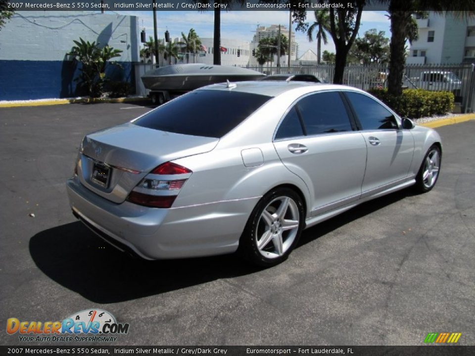 2007 Mercedes-Benz S 550 Sedan Iridium Silver Metallic / Grey/Dark Grey Photo #19
