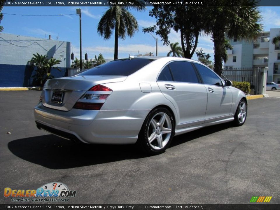 2007 Mercedes-Benz S 550 Sedan Iridium Silver Metallic / Grey/Dark Grey Photo #20