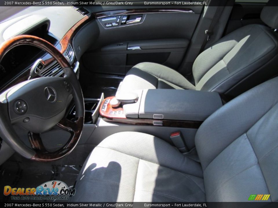 2007 Mercedes-Benz S 550 Sedan Iridium Silver Metallic / Grey/Dark Grey Photo #28