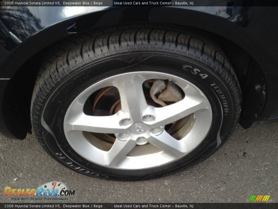 2008 Hyundai Sonata Limited V6 Deepwater Blue / Beige Photo #3