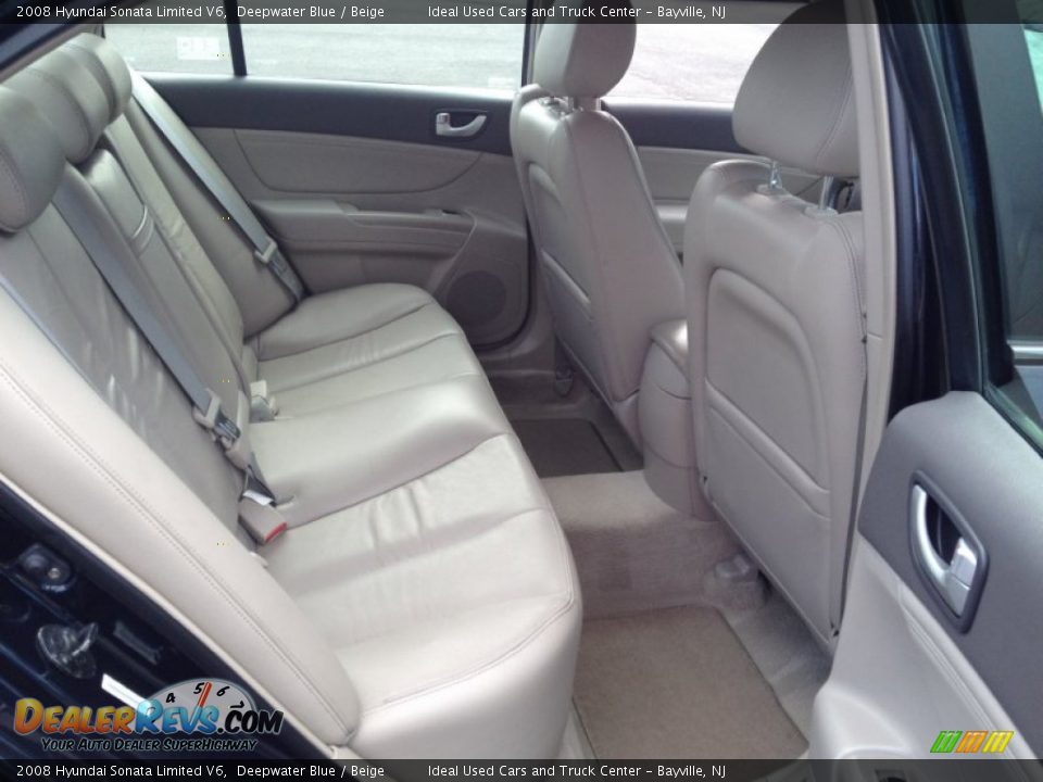 Rear Seat of 2008 Hyundai Sonata Limited V6 Photo #17