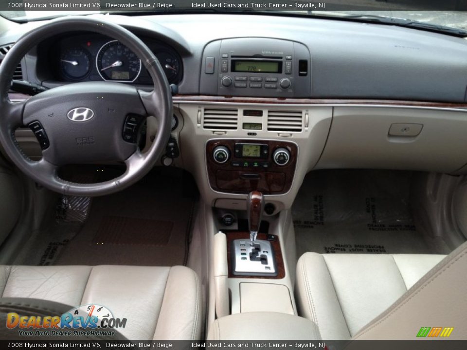 2008 Hyundai Sonata Limited V6 Deepwater Blue / Beige Photo #20
