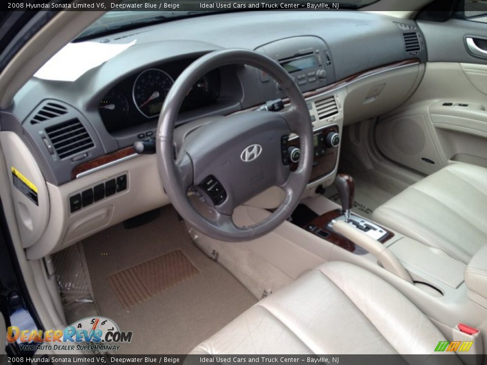 Beige Interior - 2008 Hyundai Sonata Limited V6 Photo #21