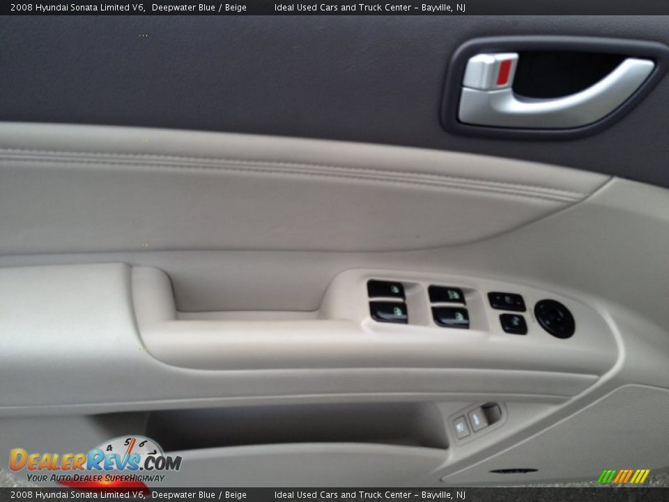 2008 Hyundai Sonata Limited V6 Deepwater Blue / Beige Photo #22