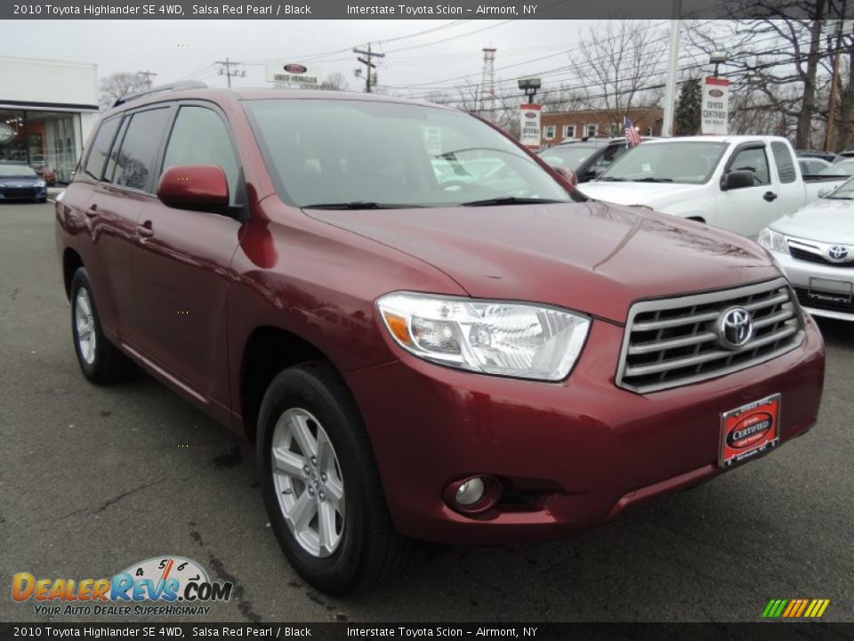 2010 Toyota Highlander SE 4WD Salsa Red Pearl / Black Photo #3