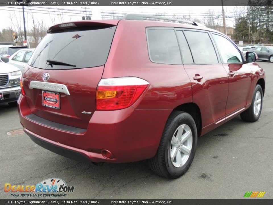 2010 Toyota Highlander SE 4WD Salsa Red Pearl / Black Photo #4