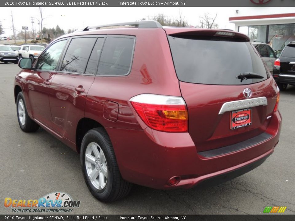 2010 Toyota Highlander SE 4WD Salsa Red Pearl / Black Photo #6