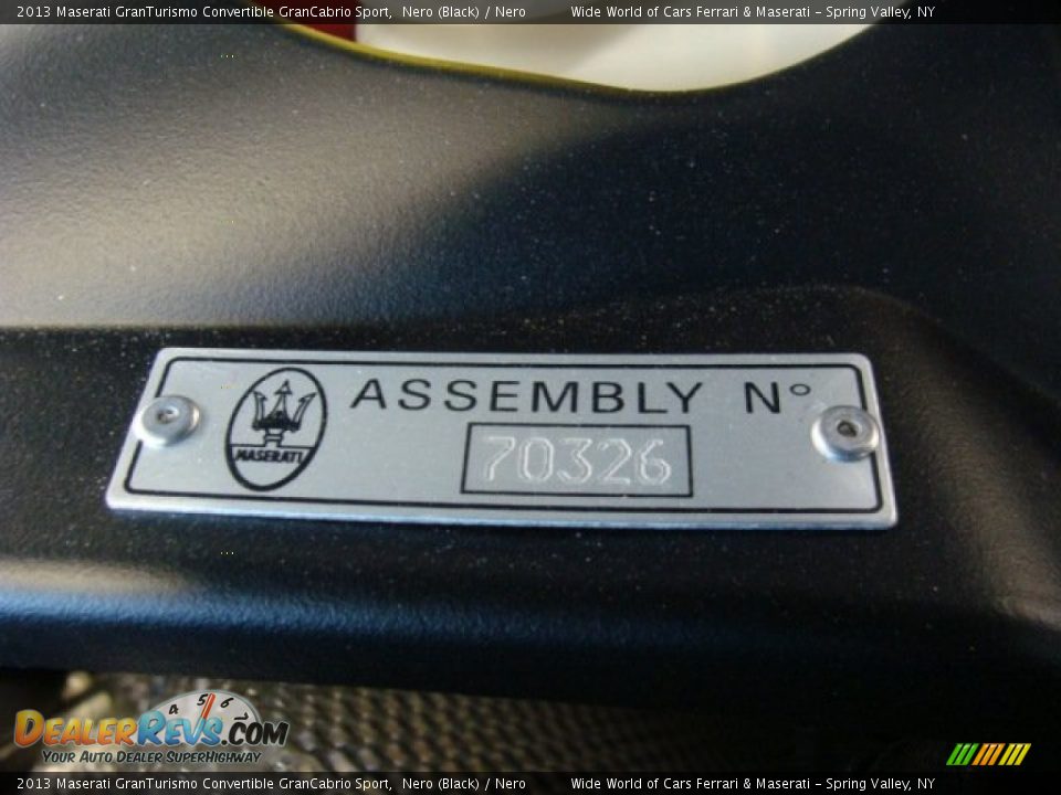 2013 Maserati GranTurismo Convertible GranCabrio Sport Nero (Black) / Nero Photo #36
