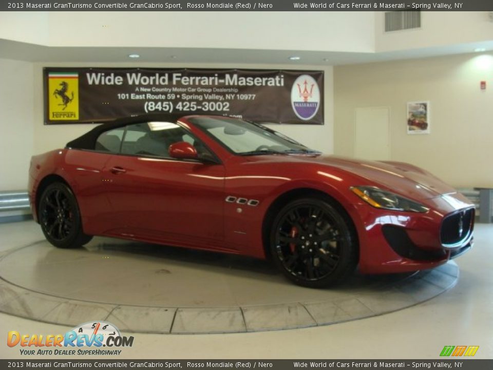 2013 Maserati GranTurismo Convertible GranCabrio Sport Rosso Mondiale (Red) / Nero Photo #2