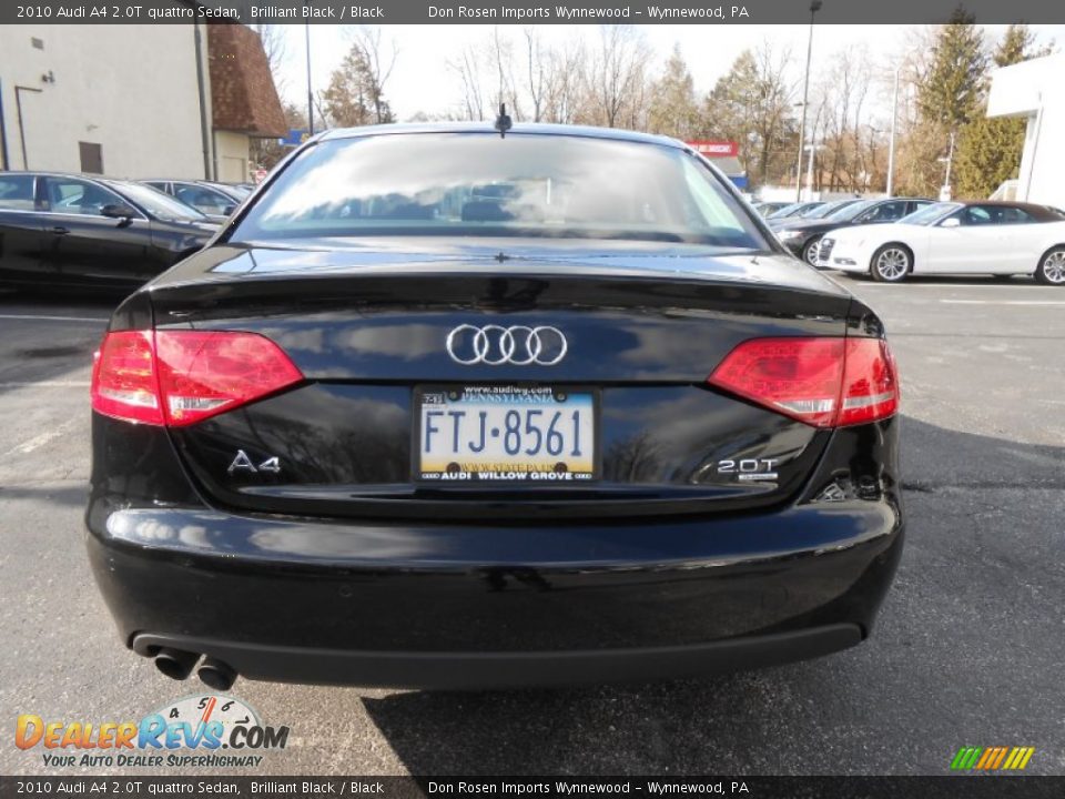 2010 Audi A4 2.0T quattro Sedan Brilliant Black / Black Photo #6