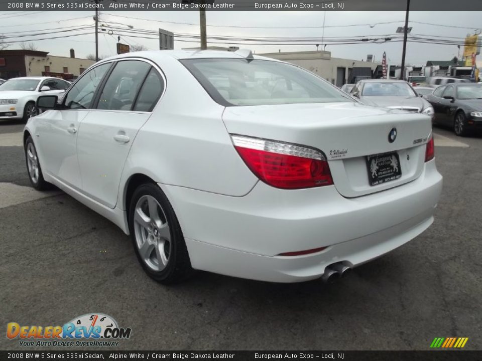 2008 BMW 5 Series 535xi Sedan Alpine White / Cream Beige Dakota Leather Photo #3