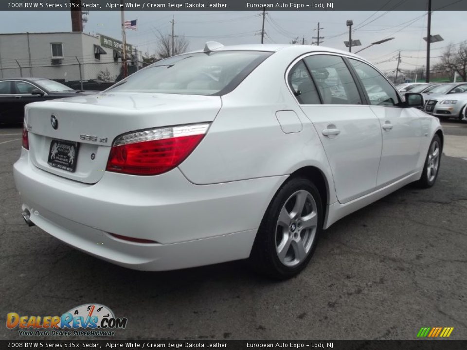 2008 BMW 5 Series 535xi Sedan Alpine White / Cream Beige Dakota Leather Photo #4