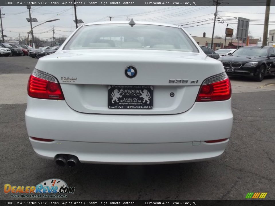 2008 BMW 5 Series 535xi Sedan Alpine White / Cream Beige Dakota Leather Photo #5