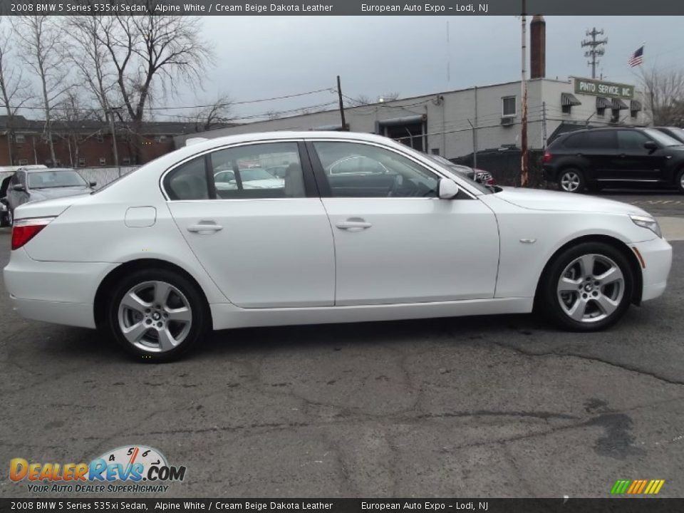 2008 BMW 5 Series 535xi Sedan Alpine White / Cream Beige Dakota Leather Photo #6