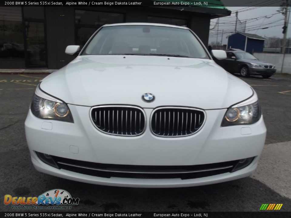 2008 BMW 5 Series 535xi Sedan Alpine White / Cream Beige Dakota Leather Photo #7