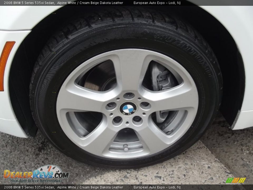 2008 BMW 5 Series 535xi Sedan Alpine White / Cream Beige Dakota Leather Photo #9