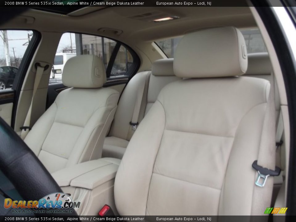 2008 BMW 5 Series 535xi Sedan Alpine White / Cream Beige Dakota Leather Photo #13