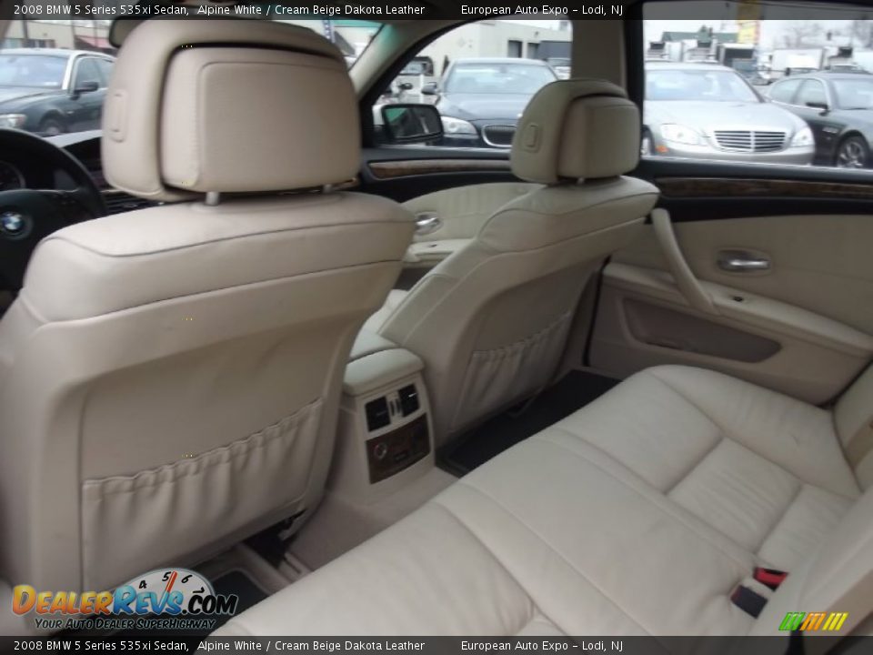 2008 BMW 5 Series 535xi Sedan Alpine White / Cream Beige Dakota Leather Photo #14