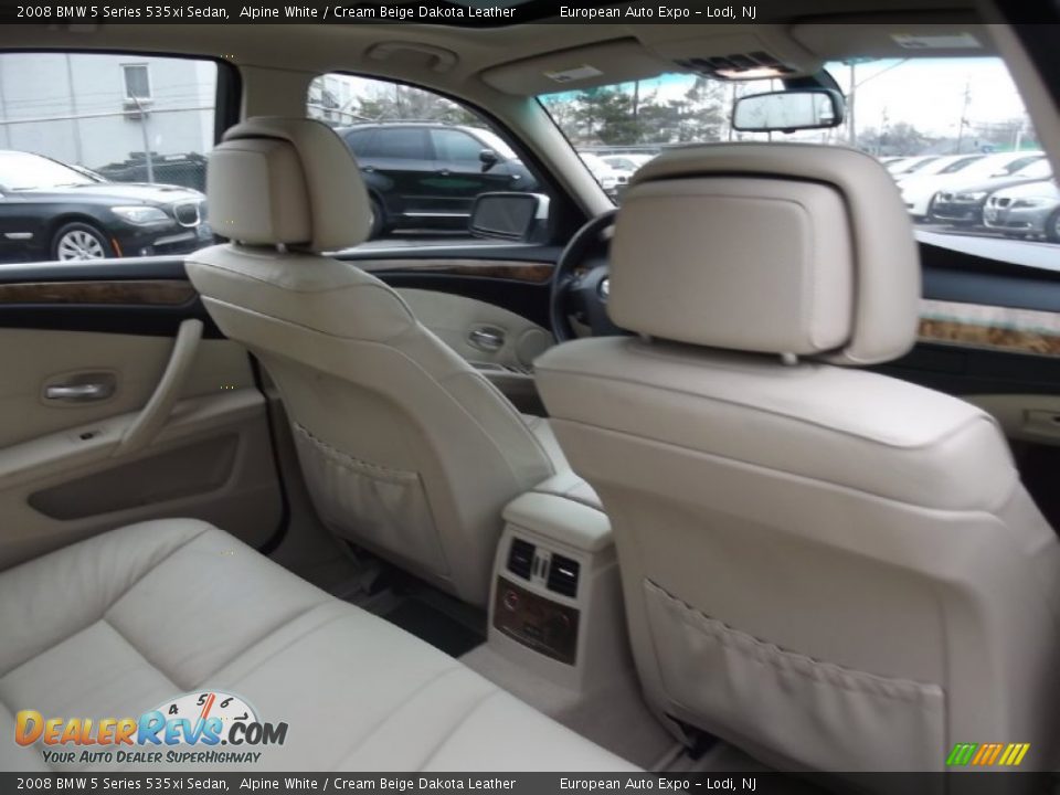 2008 BMW 5 Series 535xi Sedan Alpine White / Cream Beige Dakota Leather Photo #16