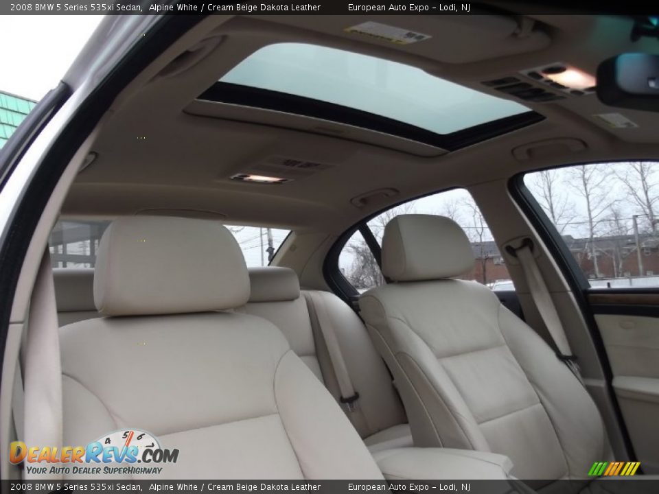 2008 BMW 5 Series 535xi Sedan Alpine White / Cream Beige Dakota Leather Photo #19
