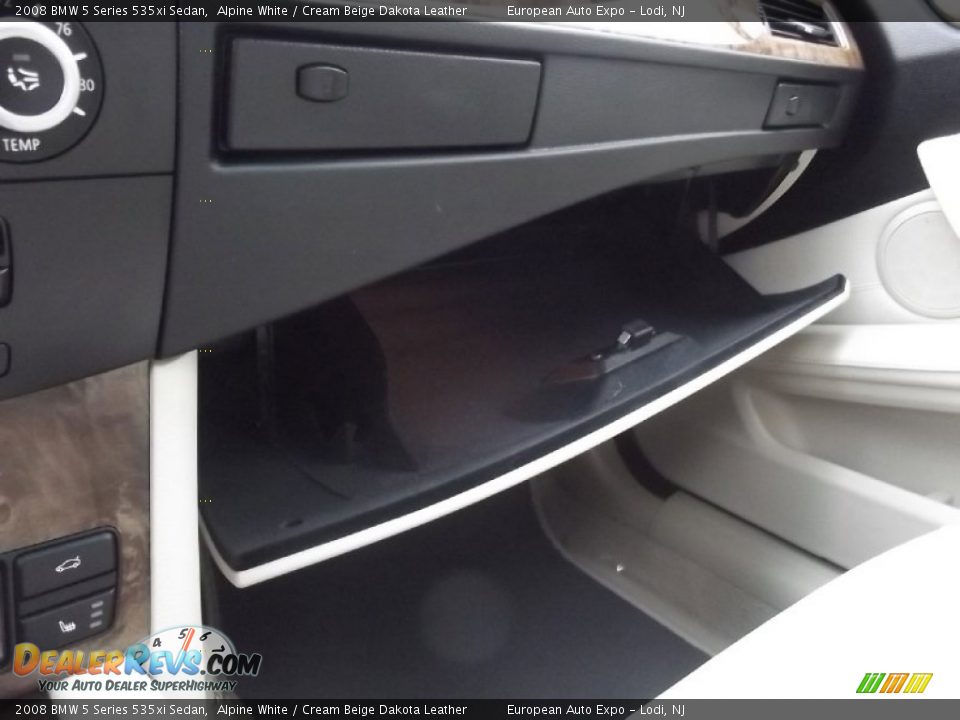 2008 BMW 5 Series 535xi Sedan Alpine White / Cream Beige Dakota Leather Photo #28