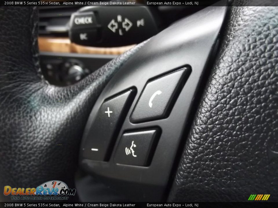 2008 BMW 5 Series 535xi Sedan Alpine White / Cream Beige Dakota Leather Photo #32