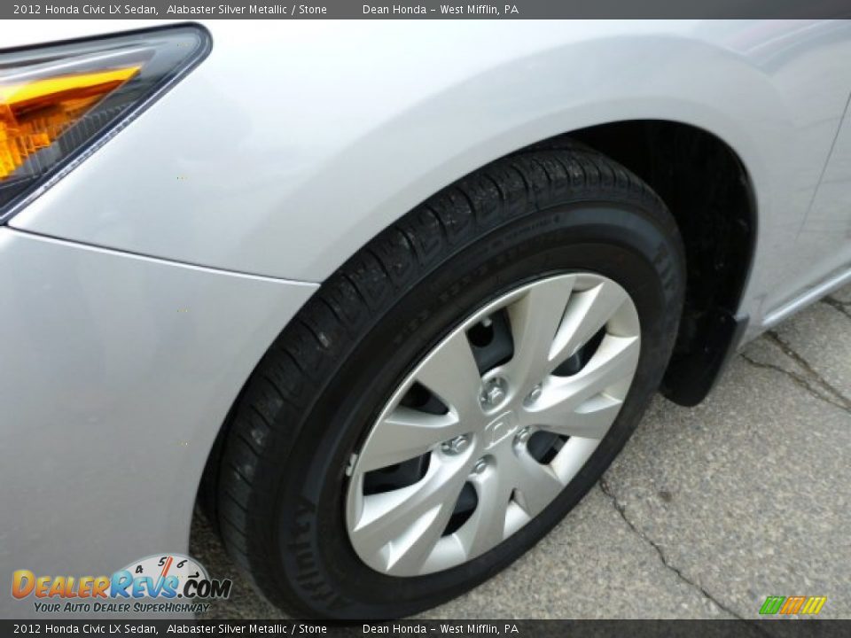 2012 Honda Civic LX Sedan Alabaster Silver Metallic / Stone Photo #11