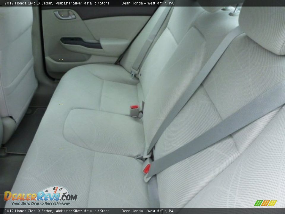 2012 Honda Civic LX Sedan Alabaster Silver Metallic / Stone Photo #13