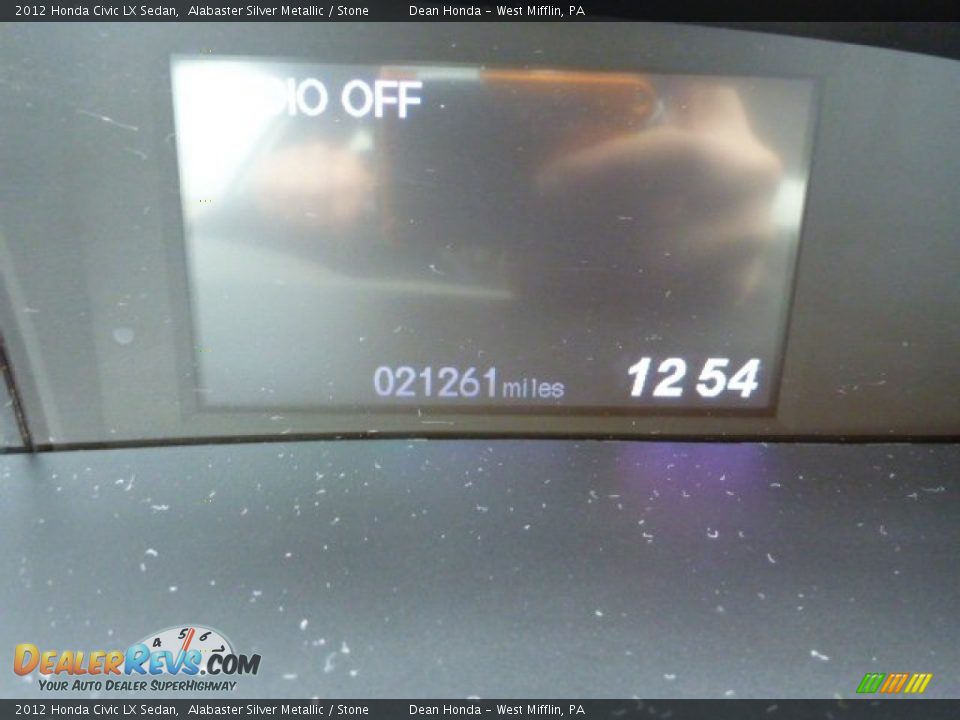 2012 Honda Civic LX Sedan Alabaster Silver Metallic / Stone Photo #19