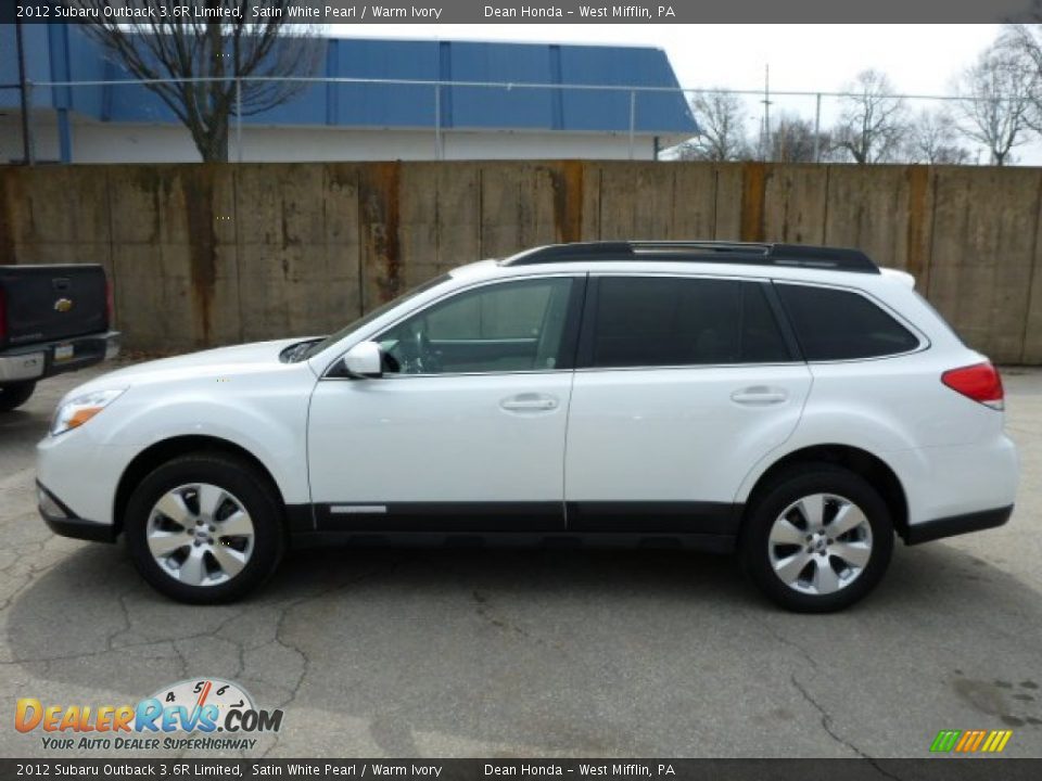 2012 Subaru Outback 3.6R Limited Satin White Pearl / Warm Ivory Photo #6