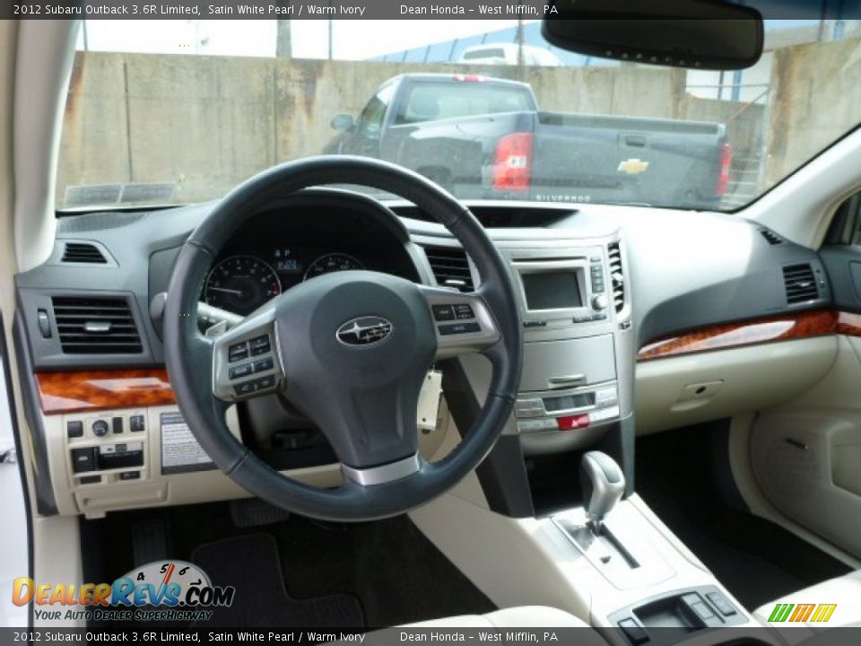 2012 Subaru Outback 3.6R Limited Satin White Pearl / Warm Ivory Photo #12