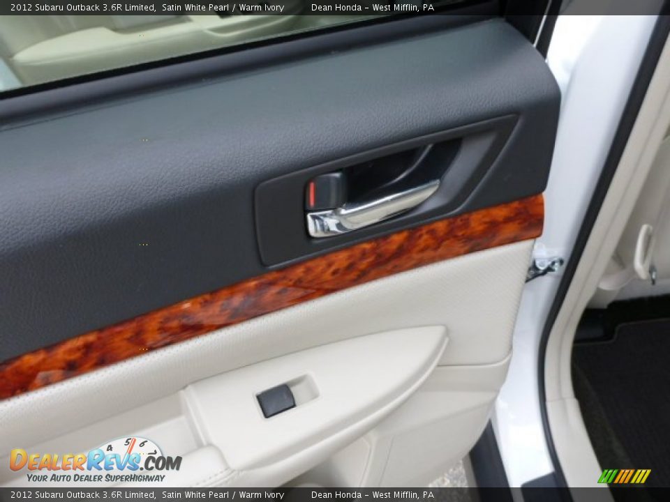 2012 Subaru Outback 3.6R Limited Satin White Pearl / Warm Ivory Photo #13