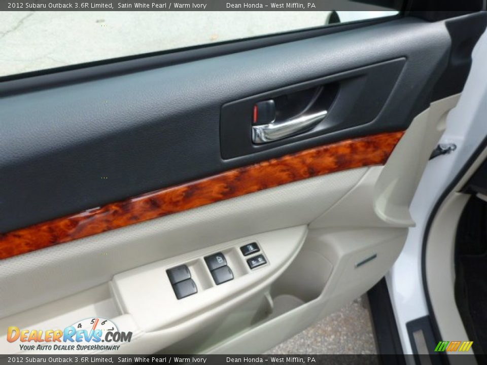 2012 Subaru Outback 3.6R Limited Satin White Pearl / Warm Ivory Photo #14