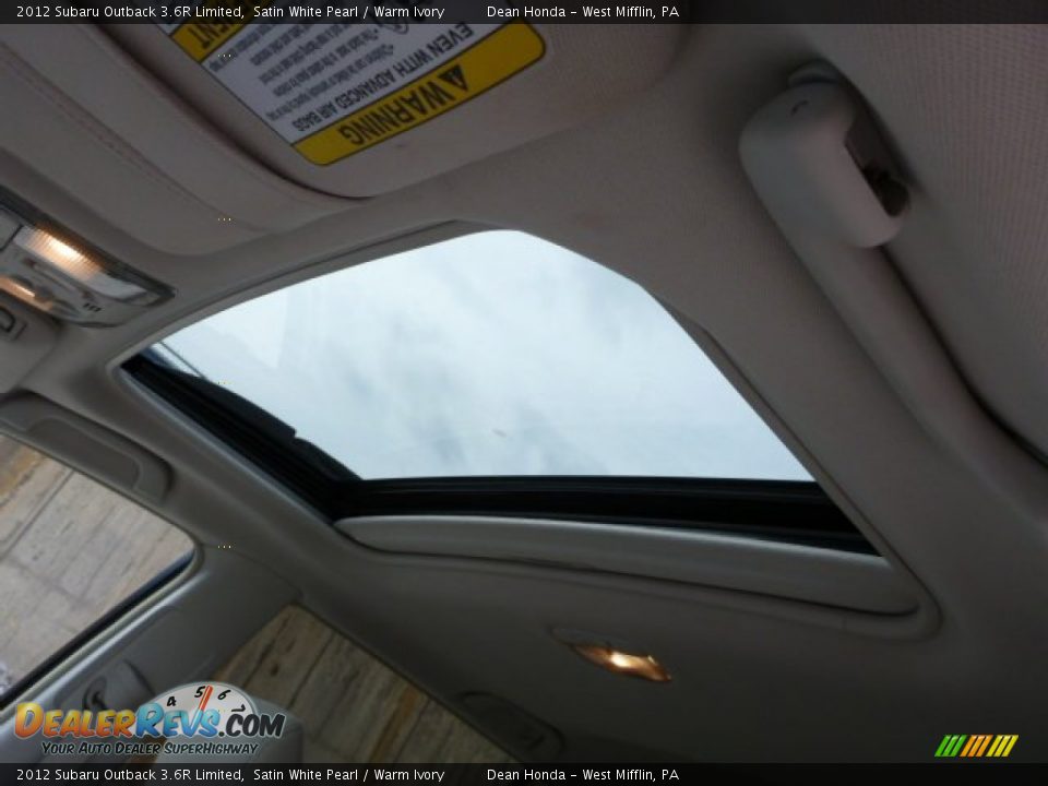 2012 Subaru Outback 3.6R Limited Satin White Pearl / Warm Ivory Photo #16