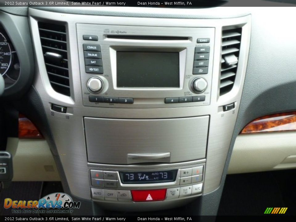 2012 Subaru Outback 3.6R Limited Satin White Pearl / Warm Ivory Photo #19