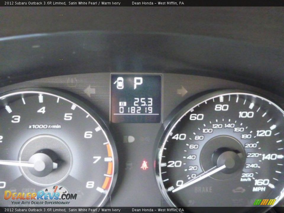 2012 Subaru Outback 3.6R Limited Satin White Pearl / Warm Ivory Photo #20